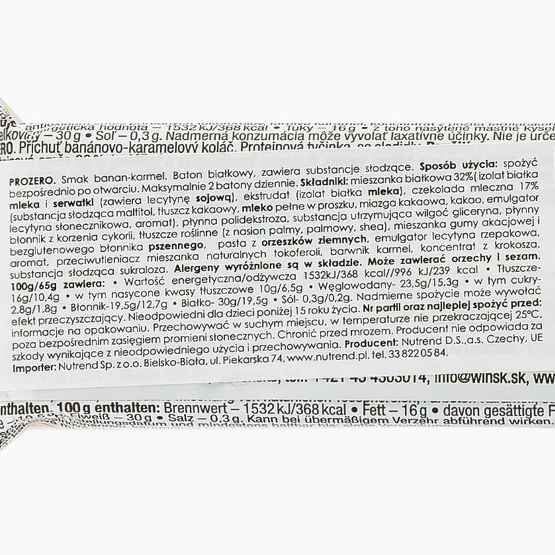 Протеинов бар Nutrend Pro Zero 65g банан-карамел VM-060-65-BKA 2