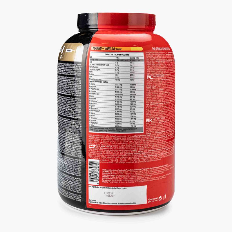 Суроватка Nutrend 100% протеин 2,25kg манго-ванилия VS-032-2250-MNVA 3