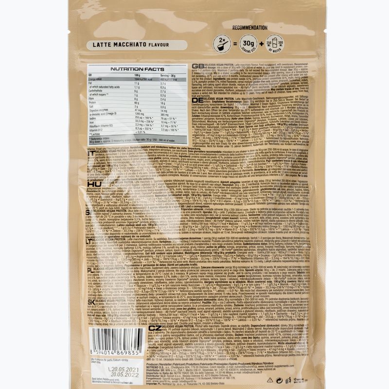 Протеинови продукти Nutrend Delicious Vegan Protein 450g latte macchiato VS-105-450-LM 2