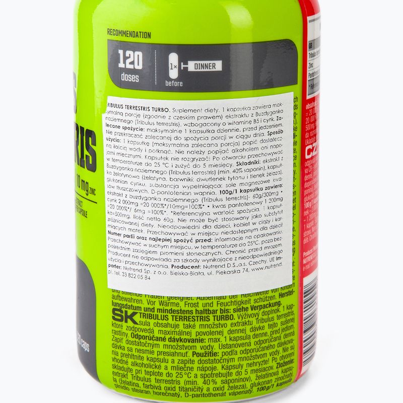 Усилвател на тестостерона Nutrend Tribulus Terrestris Turbo 120 капсули VR-046-120-xx 2