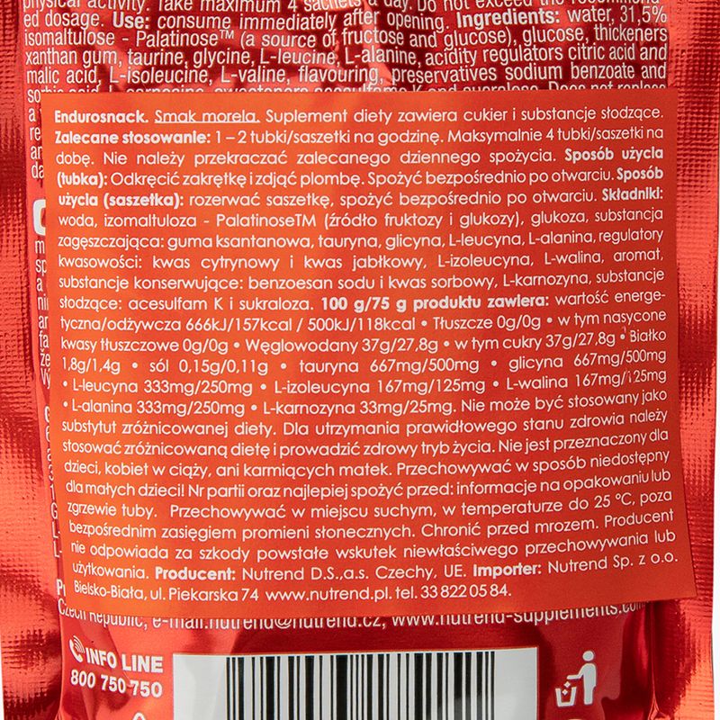 Nutrend Endurosnack енергиен гел 75g кайсия VG-005-75-ME 3