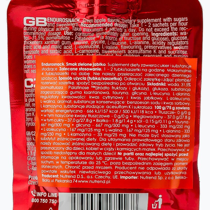 Nutrend Endurosnack енергиен гел, саше 75g зелена ябълка VG-005-75-ZJ 2