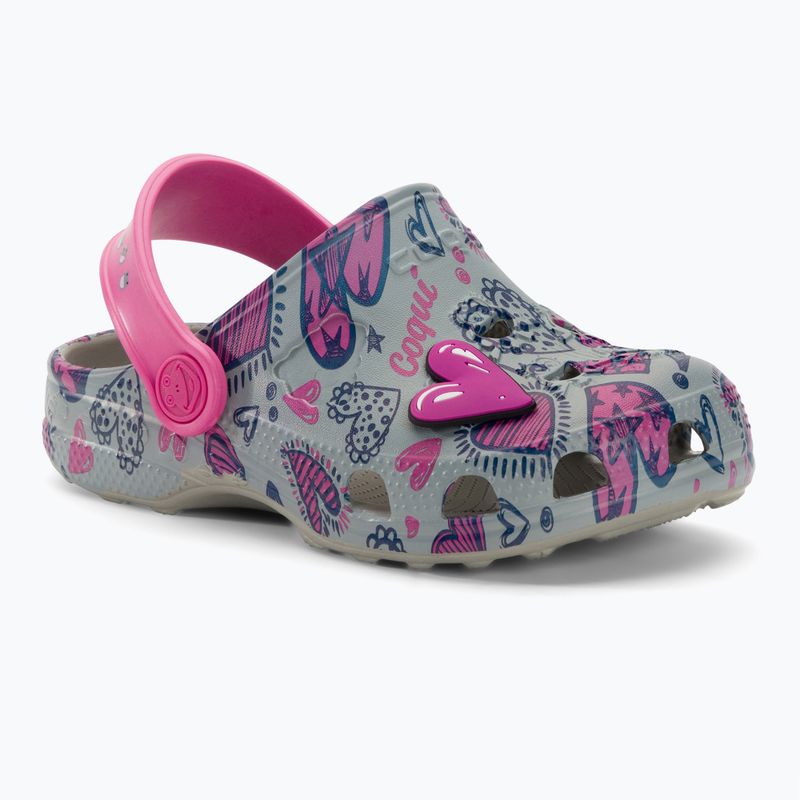 Coqui Little Frog mid.grey/fuchsia love/amulet детски сандали 2