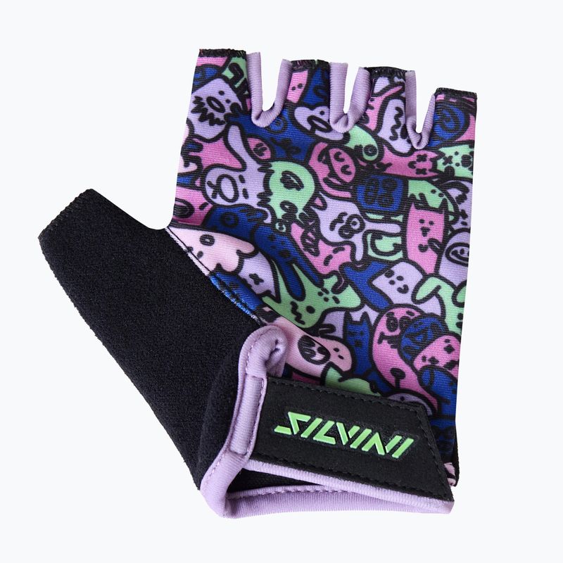 Детски ръкавици за колоездене SILVINI Locri в руж/зелено 2