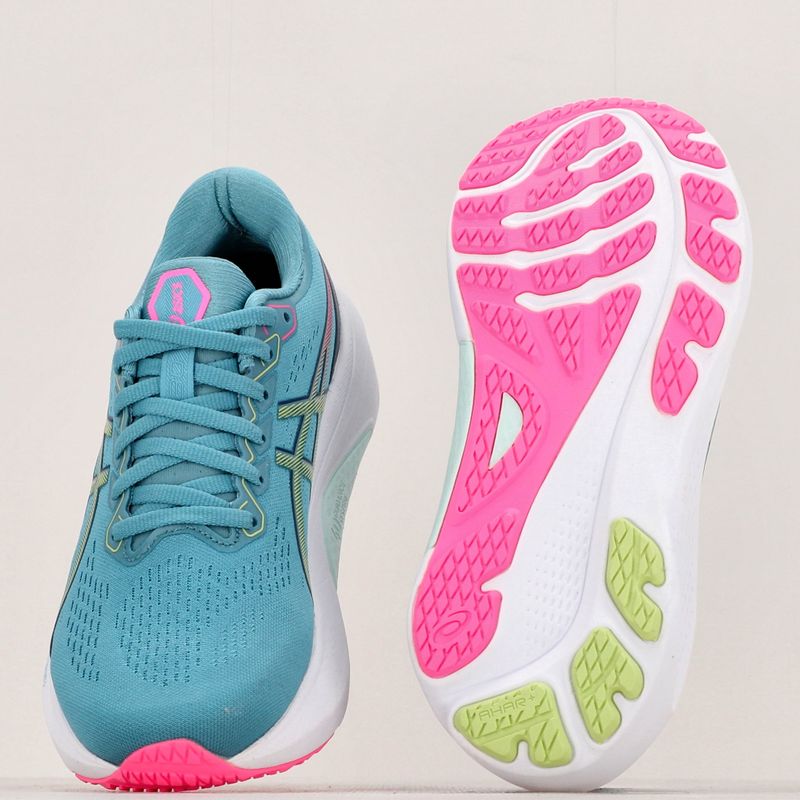 ASICS Gel-Kayano 30 дамски обувки за бягане gris blue/lime green 12
