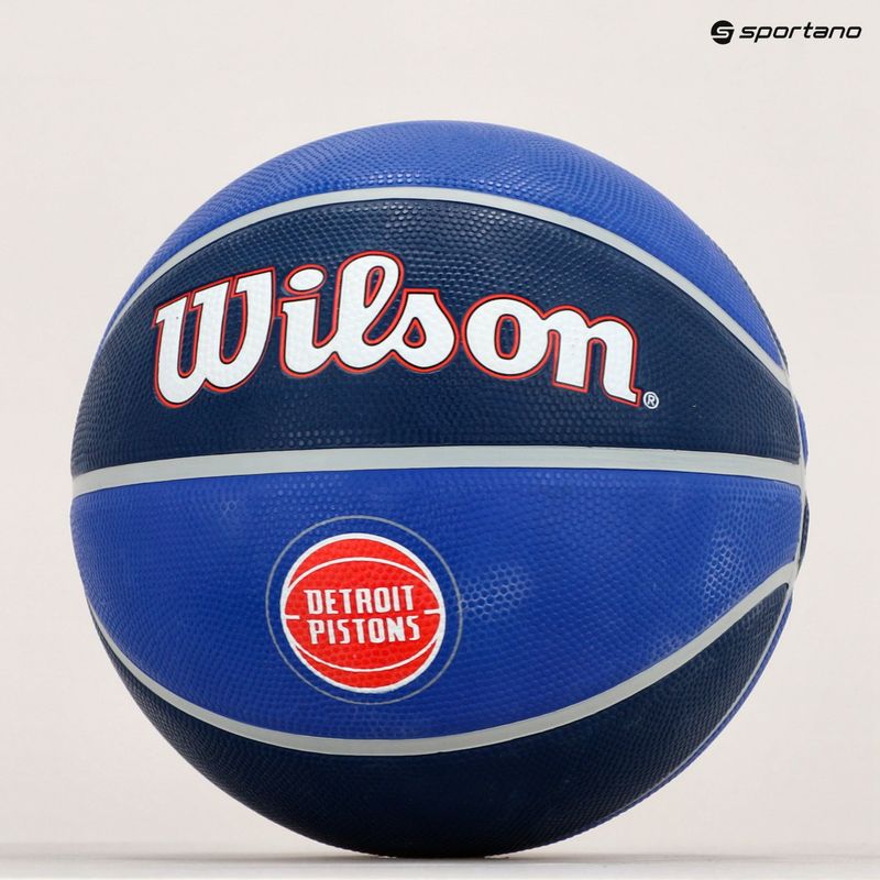 Wilson NBA Team Tribute Detroit Pistons баскетболна топка синя WTB1300XBDET 6