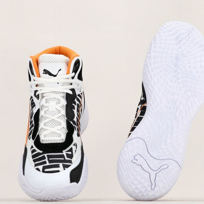 Мъжки баскетболни обувки PUMA Playmaker Pro Mid Block Party puma white 18