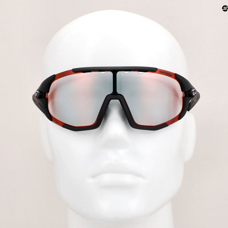 Фотохромни очила за колоездене Tifosi Sledge Fototec матово черно/кларион червено 9