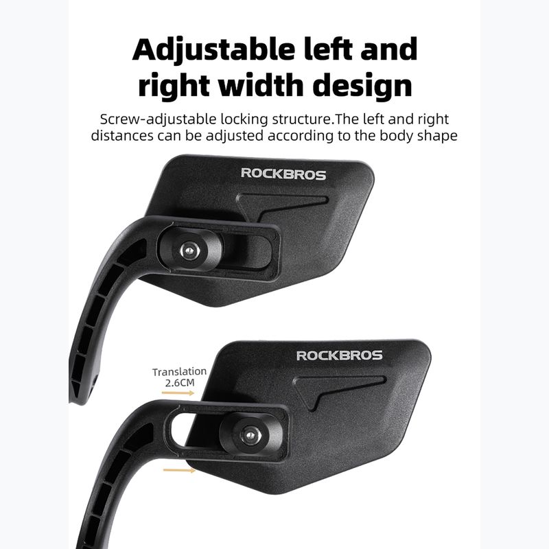 Велосипедно огледало Rockbros 260003001 Handlebar Mirror 1 pcs Left black 2
