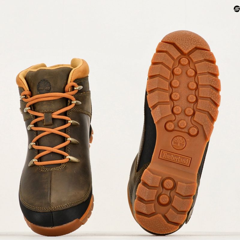 Timberland Euro Sprint Hiker маслинови ботуши за трекинг от пълнозърнест материал 15