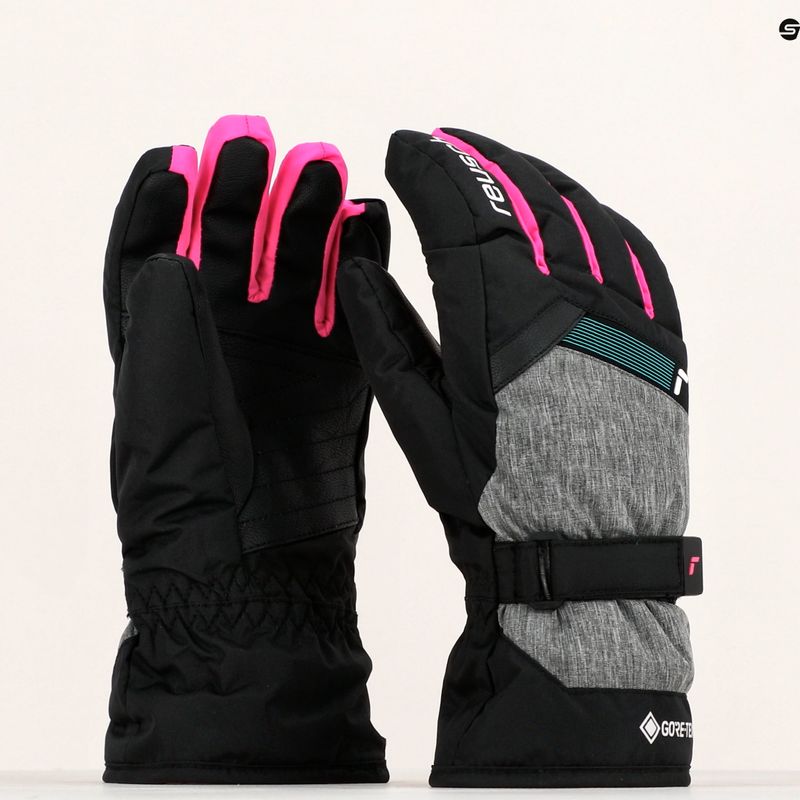 Детски ски ръкавици Reusch Flash Gore-Tex black/black melange/pink glo 7