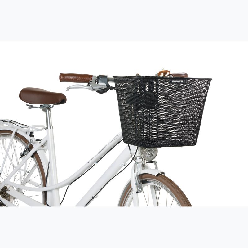 Basil Bilbao FM предна кошница за велосипед + FM държач за кормило черен 5