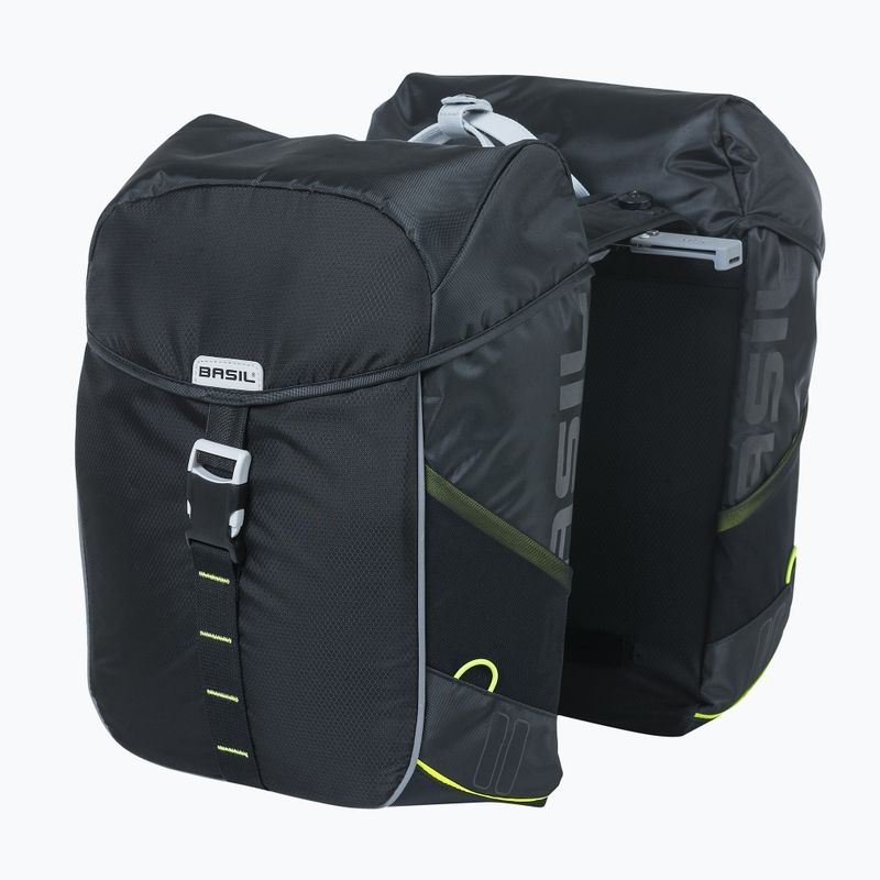 Сак за велосипед Basil Miles Double Bag 32 l black/lime