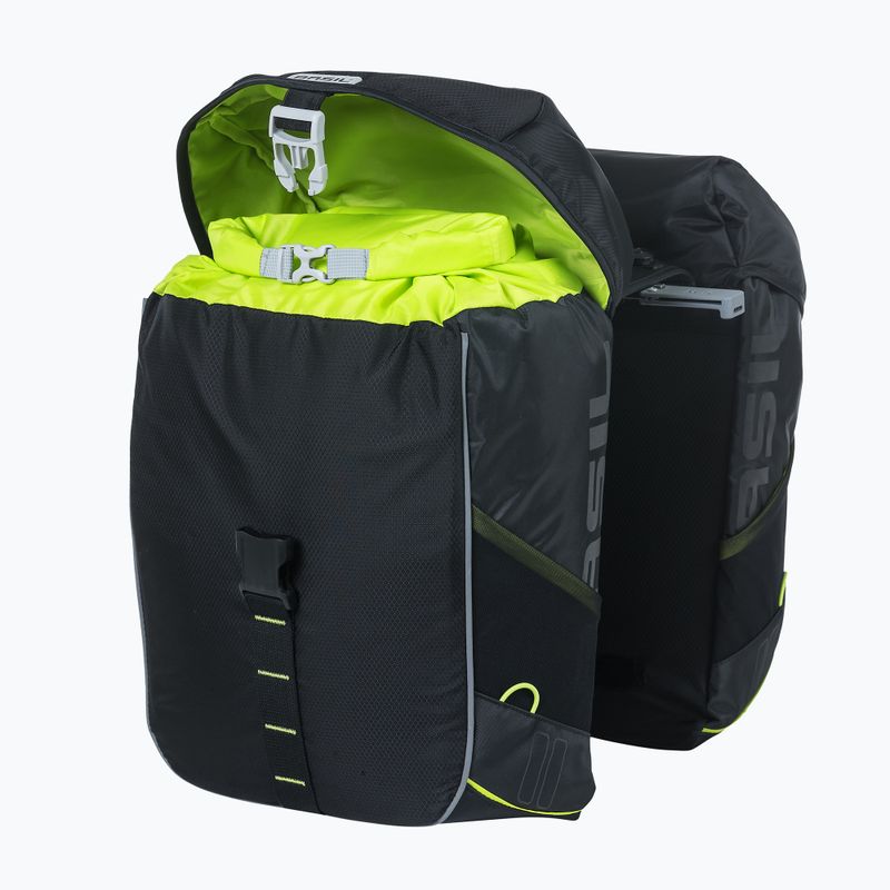Сак за велосипед Basil Miles Double Bag 32 l black/lime 2