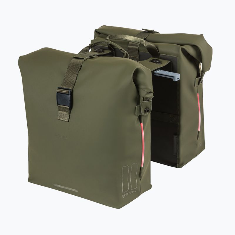 Сак за велосипед Basil Soho Nordlicht Double Bag MIK 41 l moss green 3