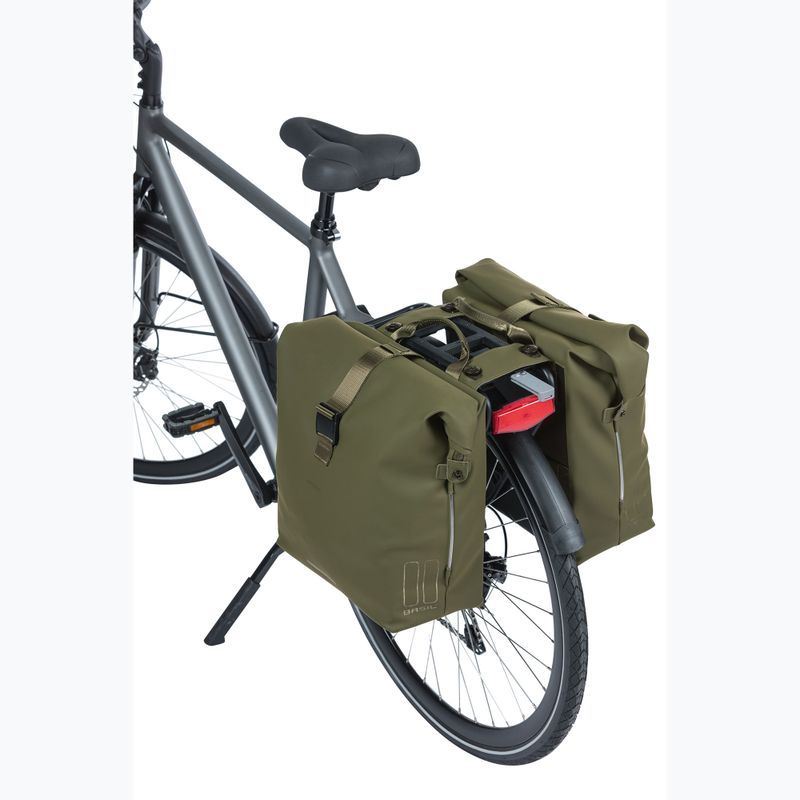 Сак за велосипед Basil Soho Nordlicht Double Bag MIK 41 l moss green 7