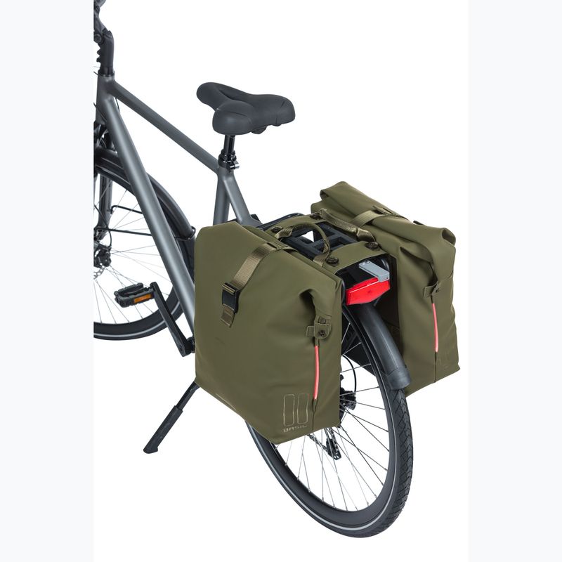 Сак за велосипед Basil Soho Nordlicht Double Bag MIK 41 l moss green 8