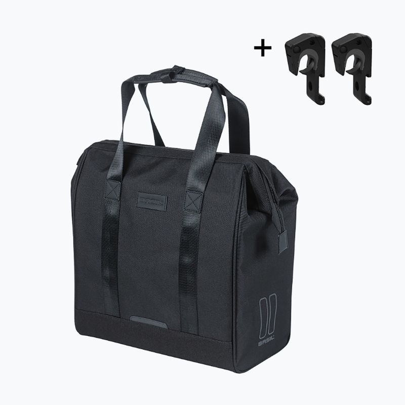 Велосипедна дисага Basil City Grand Shopper MIK Hooks 23 l black 2