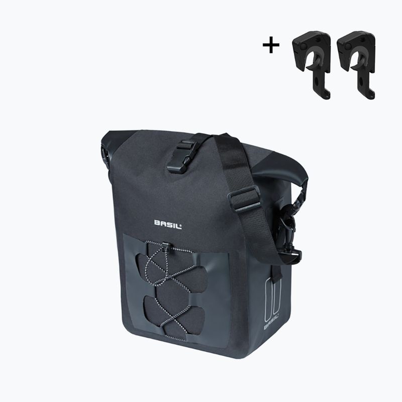 Велосипедна дисага Basil Navigator Waterproof Single Bag MIK Hooks 15 l black 2