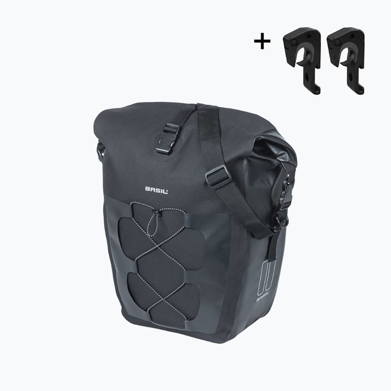 Велосипедна дисага Basil Navigator Waterproof Single Bag MIK Hooks 25-31 l black 2