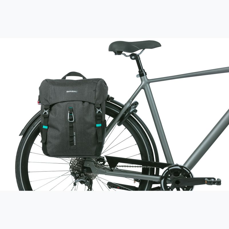 Basil Discovery 365D единична чанта 20 л черна меле за велосипед 6