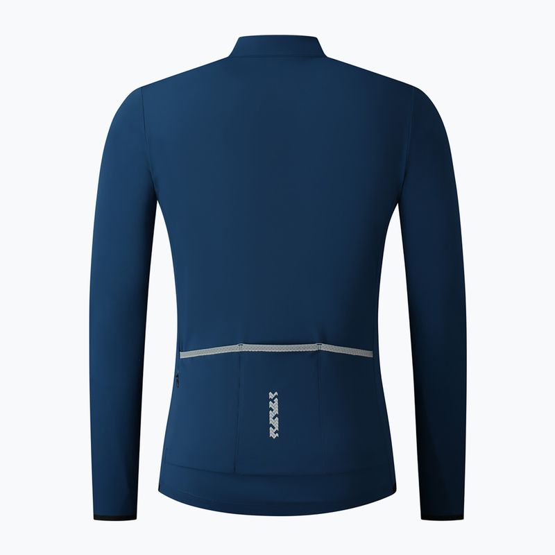 Мъжки потник за велосипед Shimano Vertex Thermal LS Jersey син PCWJSPWUE13MD2705 6