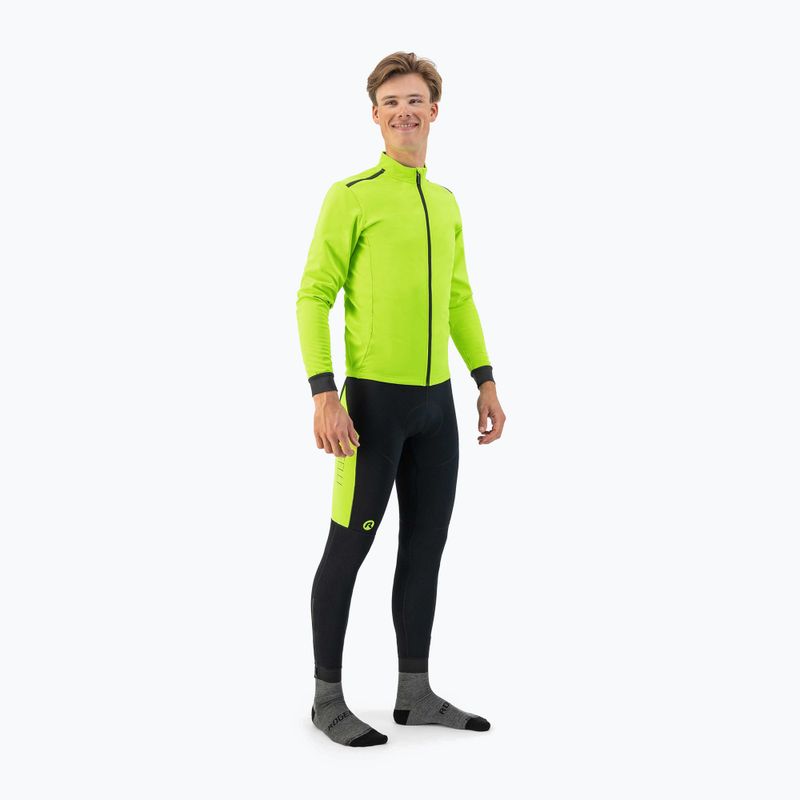 Мъжко яке за колоездене Rogelli Pesaro 2.0 fluor yellow/black 2
