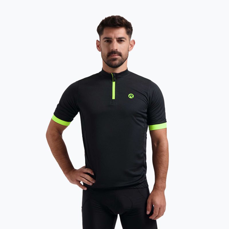 Мъжка колоездачна тениска Rogelli Perugia 2.0 black/fluor