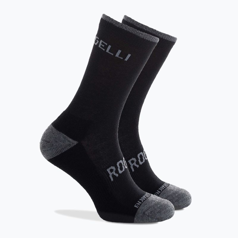 Чорапи за колоездене Rogelli Wool Wintersocks black