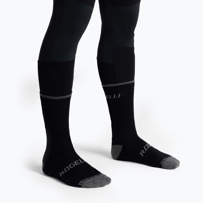 Чорапи за колоездене Rogelli Wool Wintersocks black 2