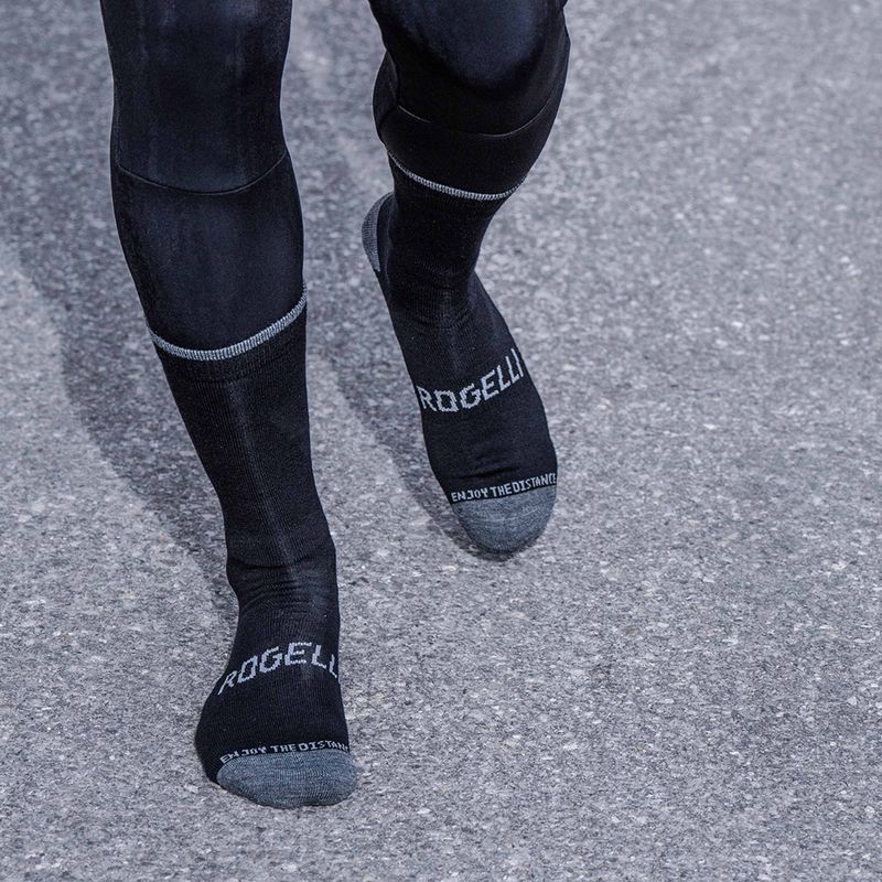 Чорапи за колоездене Rogelli Wool Wintersocks black 4