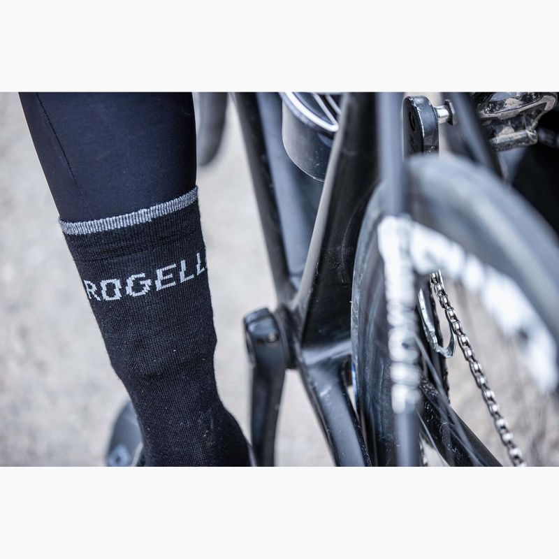Чорапи за колоездене Rogelli Wool Wintersocks black 5