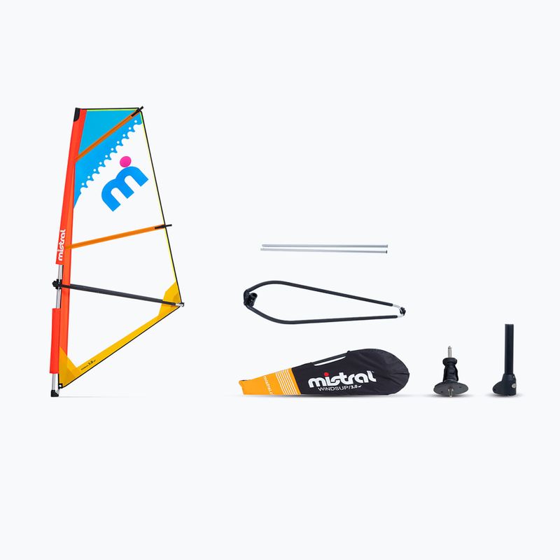 WindSUP Mistral Surf Rig Комплект с 3.0 платно Monofilm многоцветен 2