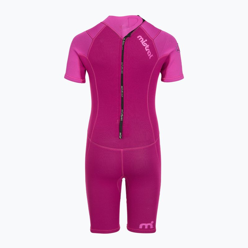 Детски неопренов костюм за плуване Mistral Breeze 76 2,5/2mm Kids Shorty pink 3