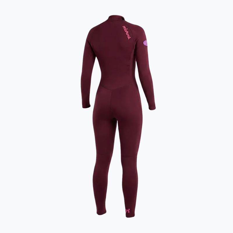 Дамски неопренов костюм за плуване Mistral Sirocco 2,5/2mm Ladies Front Zip burgundy 2
