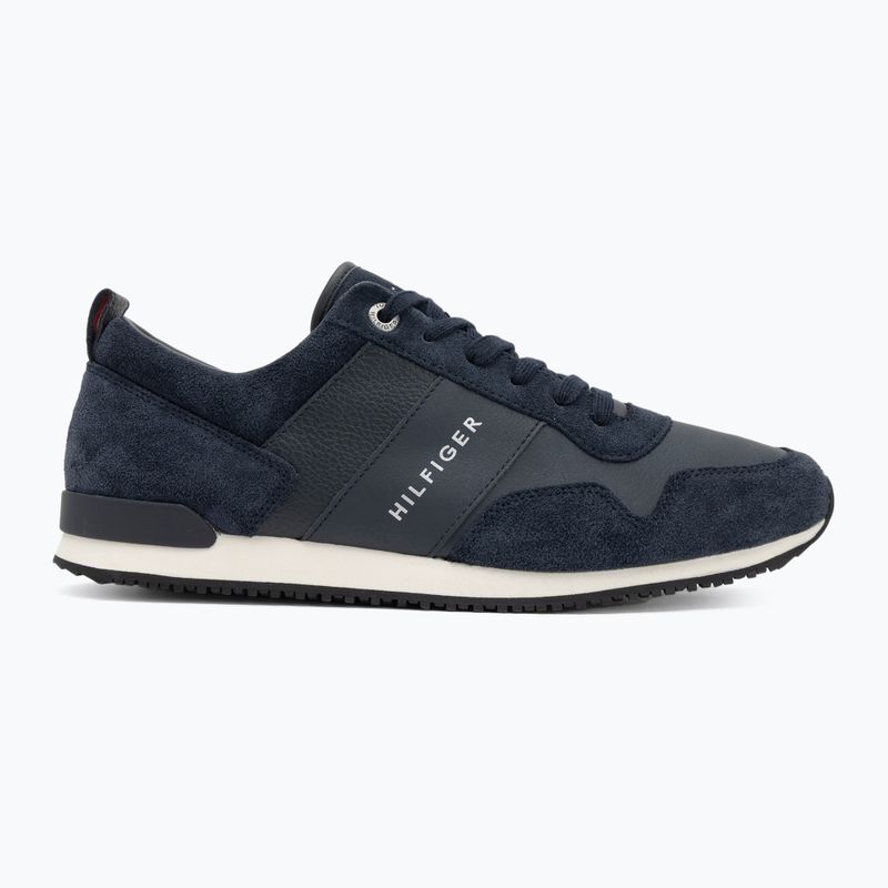 Мъжки обувки Tommy Hilfiger Iconic Leather Suede Mix Runner midnight 2