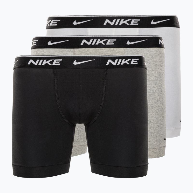 Мъжки боксерки Nike Everyday Cotton Stretch Boxer Brief 3Pk MP1 white/grey heather / black