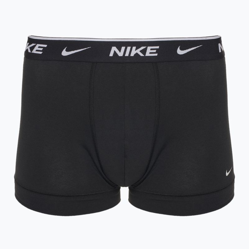 Мъжки боксерки Nike Everyday Cotton Stretch Trunk 3 чифта бяло/сиво/черно 2