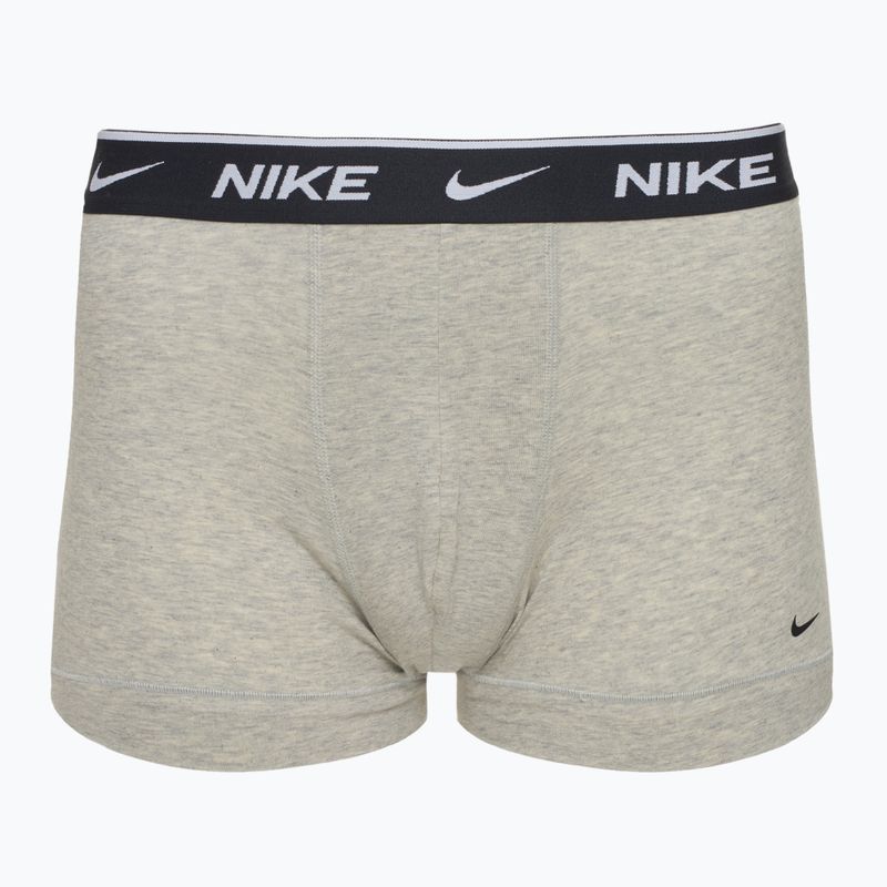 Мъжки боксерки Nike Everyday Cotton Stretch Trunk 3 чифта бяло/сиво/черно 3