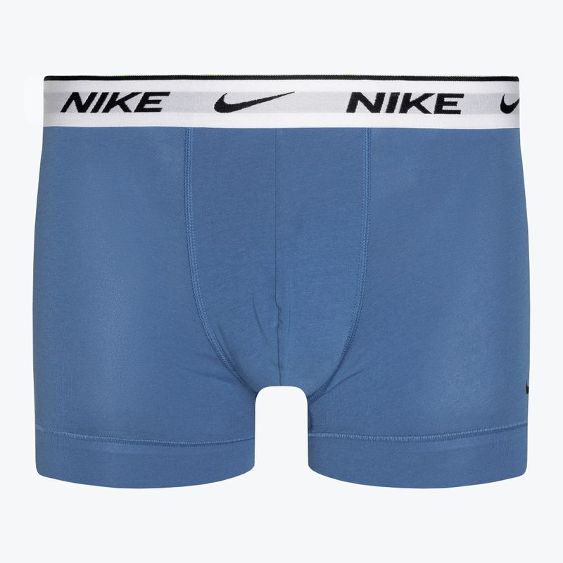 Мъжки боксерки Nike Everyday Cotton Stretch Trunk 3 чифта star blue/wolf grey/black white 2