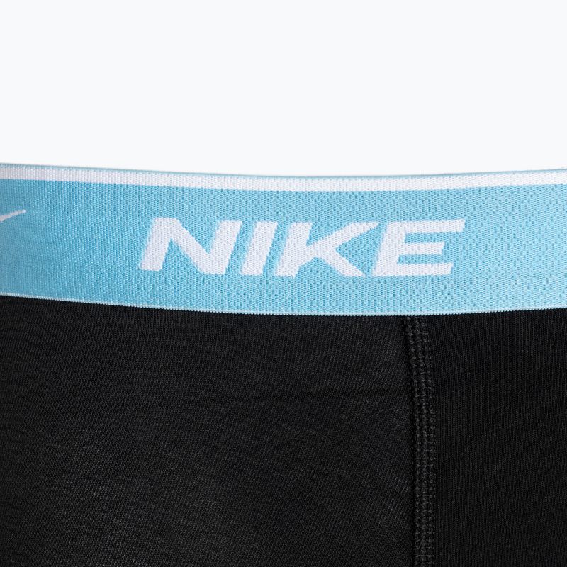 Мъжки боксерки Nike Everyday Cotton Stretch Trunk 3 чифта черно/първак/аквариус/кораво отборно червено 5