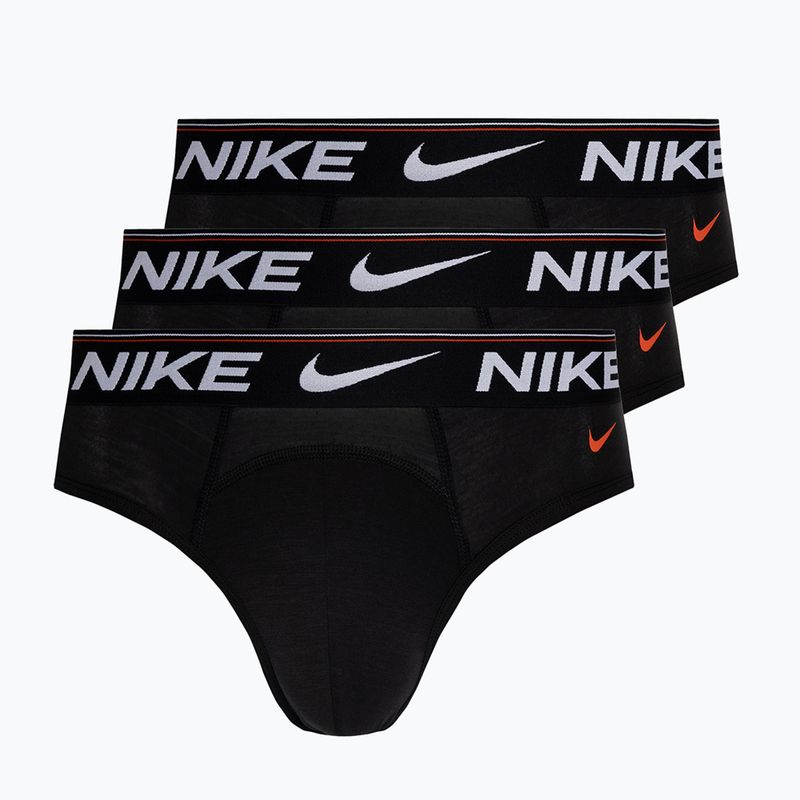 Мъжки слипове Nike Dri-Fit Hip Logo 3 чифта black/black/black