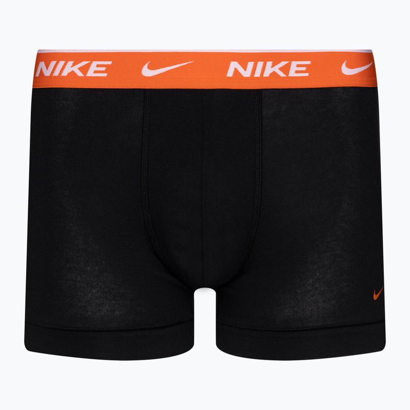 Мъжки боксерки Nike Everyday Cotton Stretch Trunk 3 чифта черни/виолетови/оранжеви 4