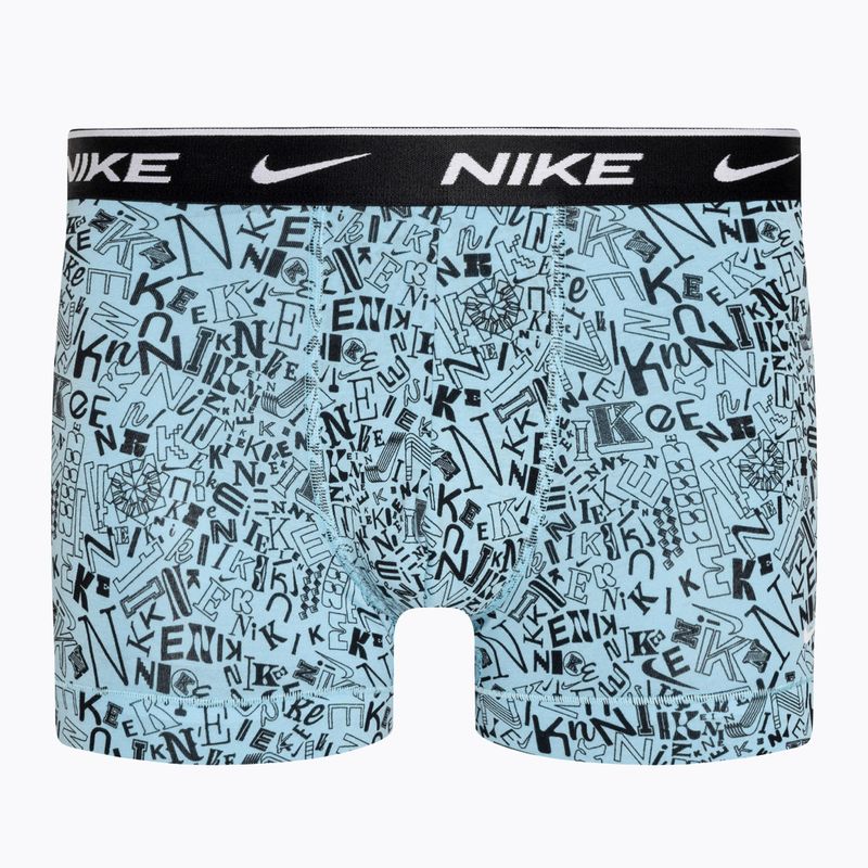 Мъжки боксерки Nike Everyday Cotton Stretch Trunk 3 чифта aquarius blue lg print/grey/uni red 2