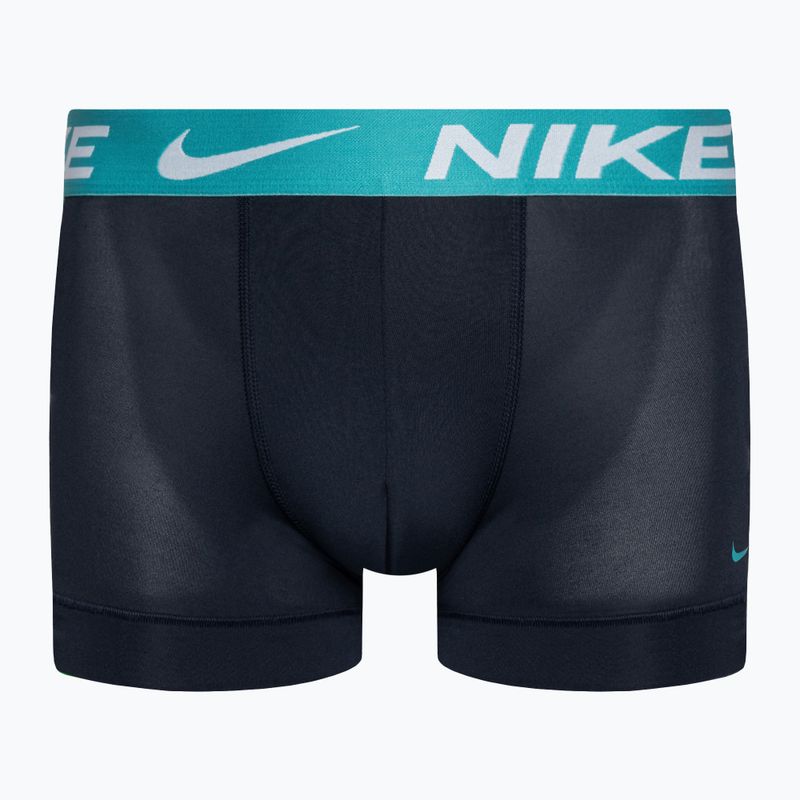 Мъжки боксерки Nike Dri-Fit Essential Micro Trunk 3 чифта синьо/синьо/зелено 2