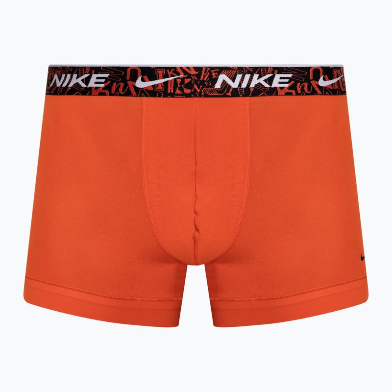 Мъжки боксерки Nike Everyday Cotton Stretch Trunk 3 чифта червено/аквариус синьо/стадионно зелено 2