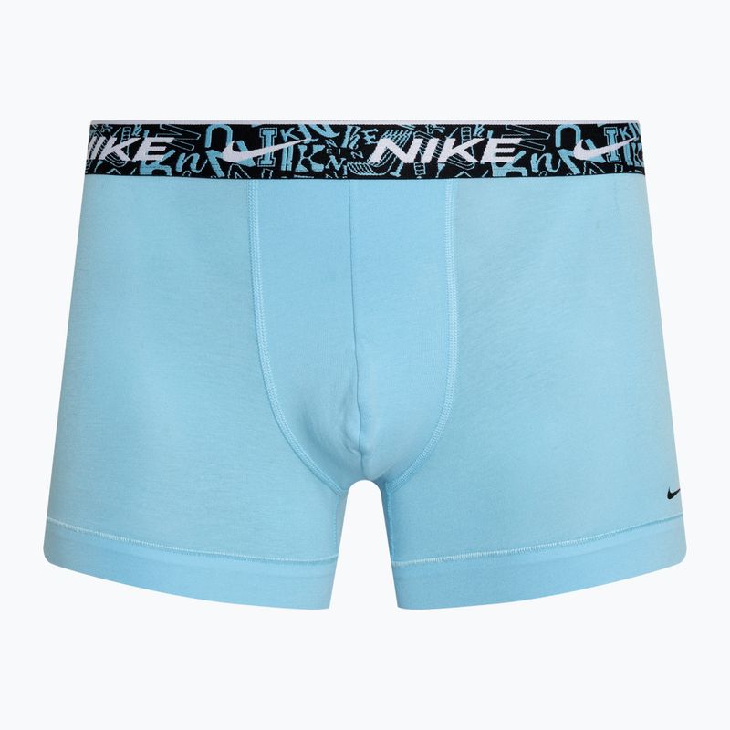 Мъжки боксерки Nike Everyday Cotton Stretch Trunk 3 чифта червено/аквариус синьо/стадионно зелено 3