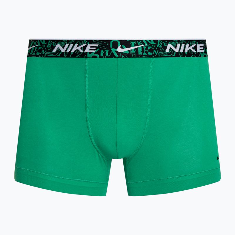 Мъжки боксерки Nike Everyday Cotton Stretch Trunk 3 чифта червено/аквариус синьо/стадионно зелено 4