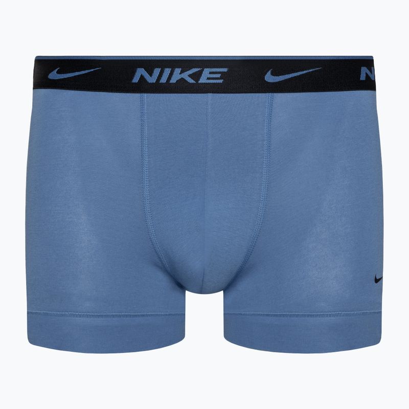 Мъжки боксерки Nike Everyday Cotton Stretch Trunk 3 чифта черни/сини/сиви 3