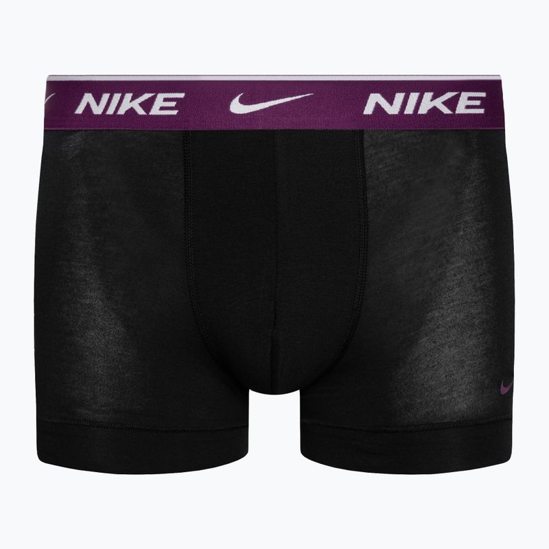 Мъжки боксерки Nike Everyday Cotton Stretch Trunk 3 чифта тюркоазено/виолетово/синьо 2